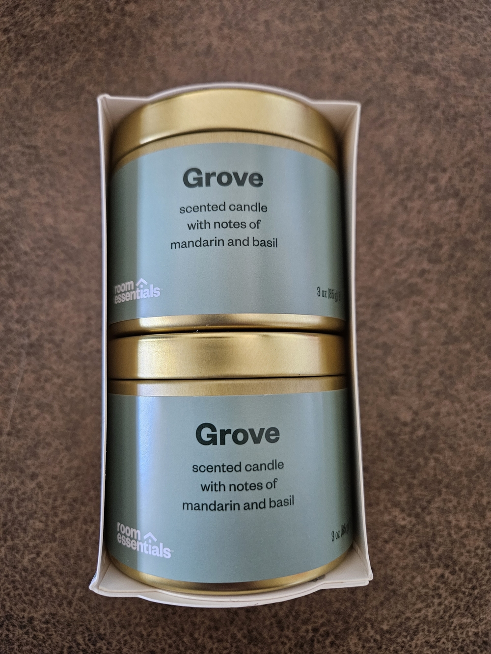 4 Room Essentials Grove Scented Candle Set